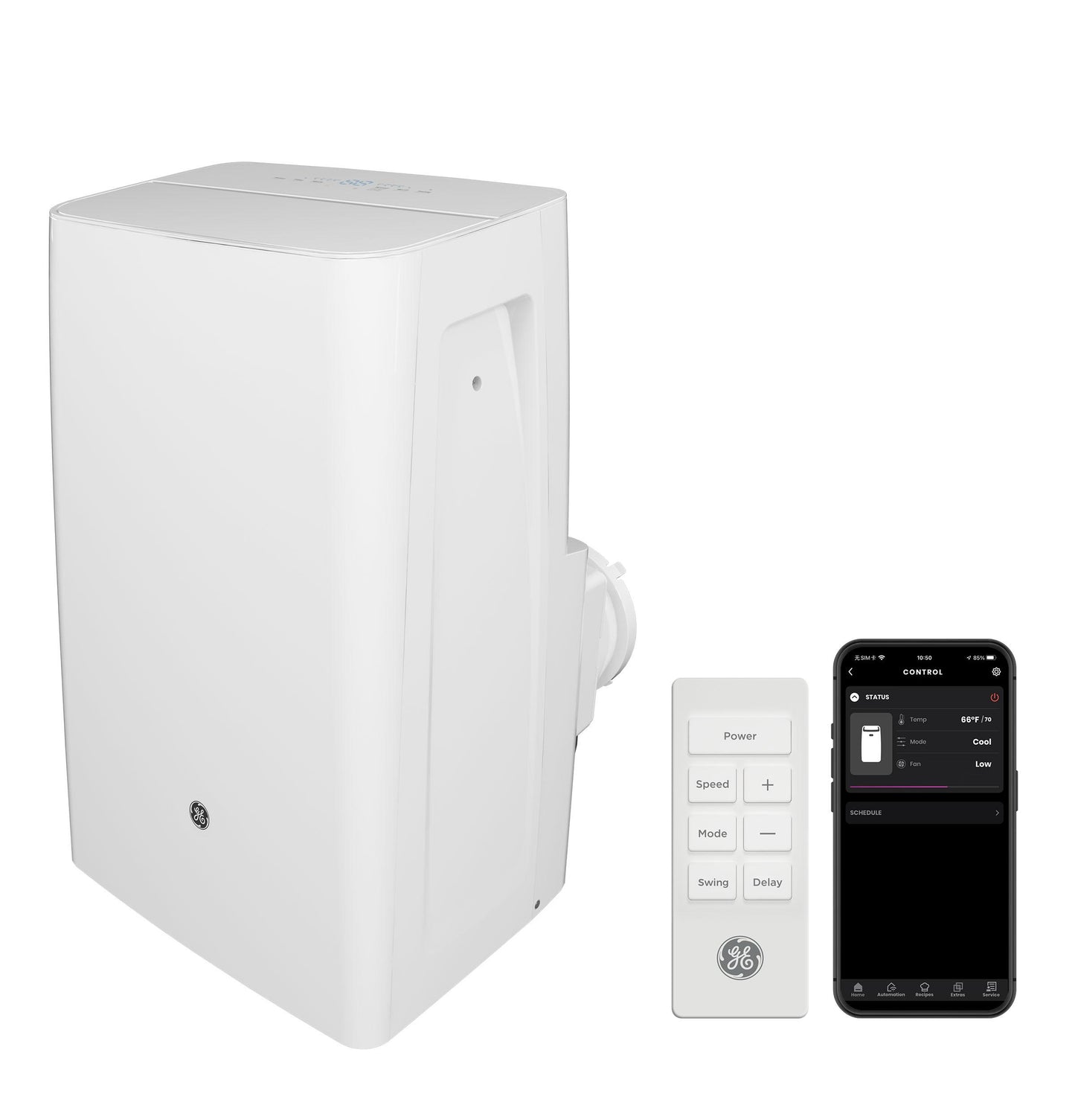 APHS08WWF GE® 8,000 BTU DOE SACC Portable Air Conditioner for Medium Rooms up to 350 sq. ft.
