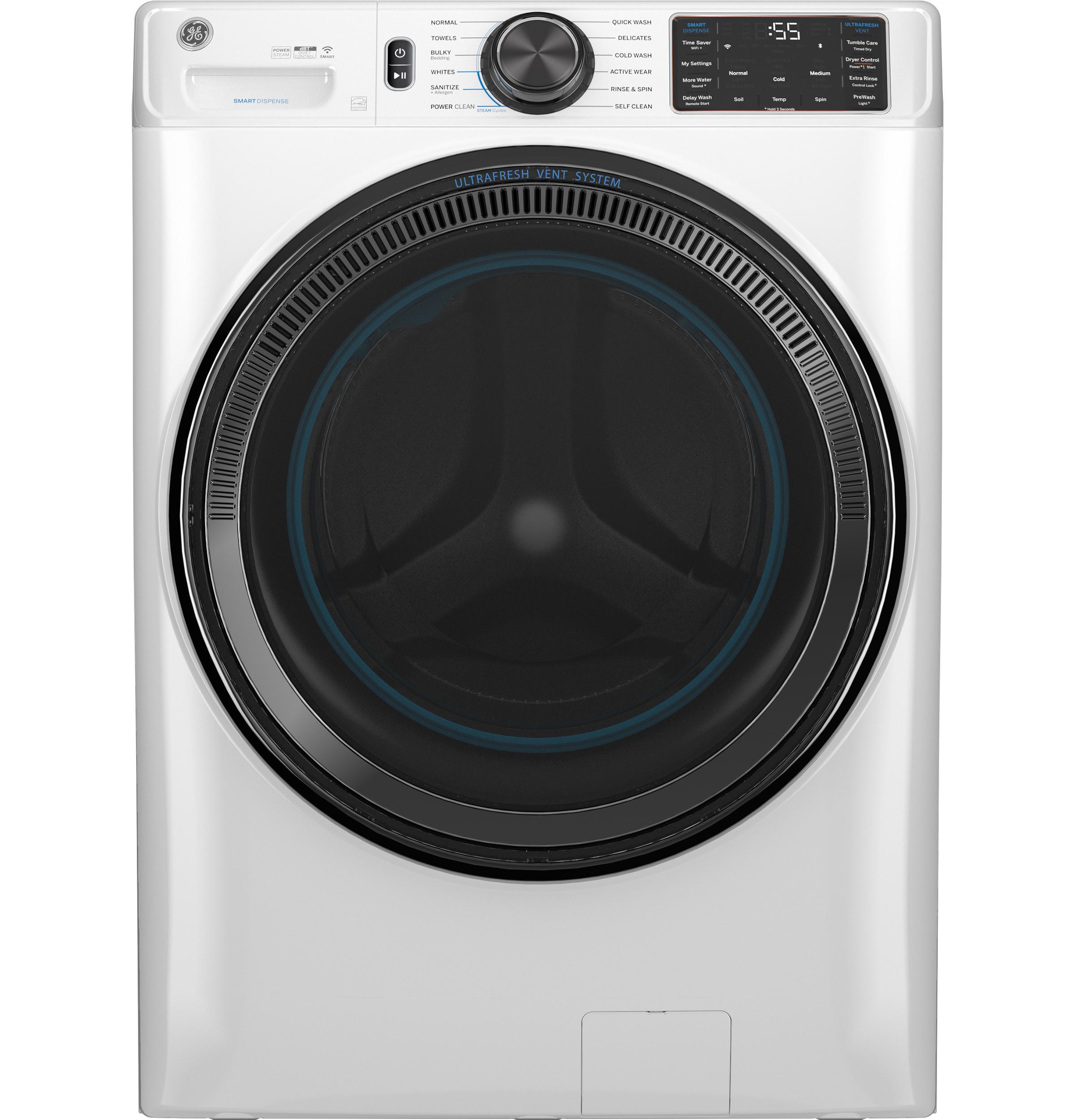 GE® ENERGY STAR® 5.0 cu. ft. Capacity Smart Front Load Steam Washer with SmartDispense™ UltraFresh Vent System with OdorBlock™ and Sanitize   Allergen