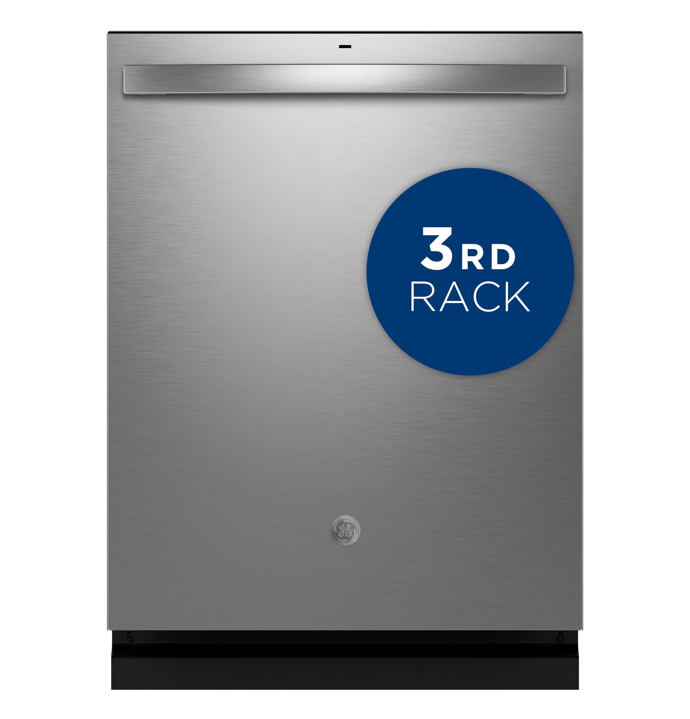 GE® ENERGY STAR® Fingerprint Resistant Top Control with Stainless Steel Interior Dishwasher with Sanitize Cycle