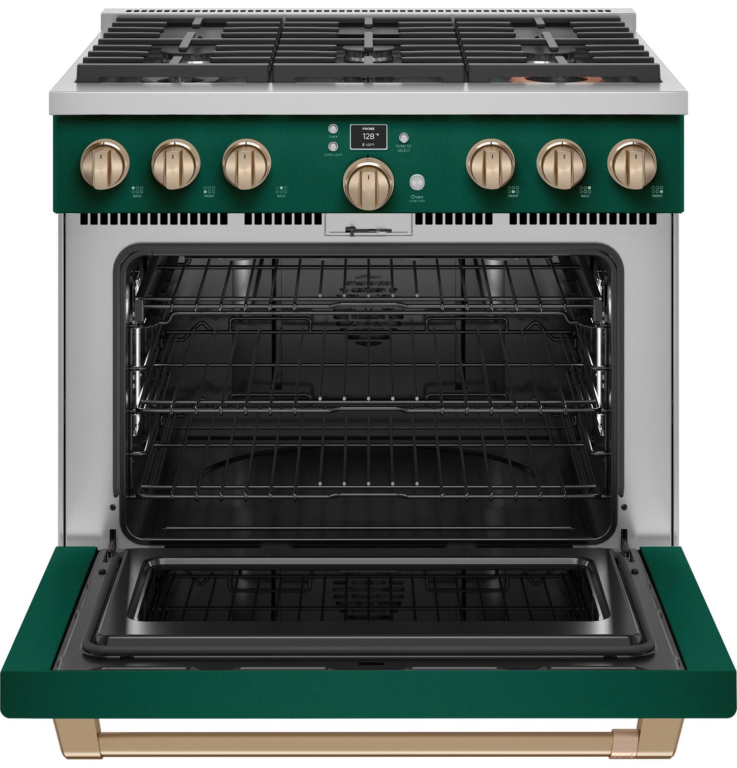 Cafe C2Y366P5TG2 Caf(eback)™ 36" Smart Dual-Fuel Commercial-Style Range with 6 Burners (Natural Gas)