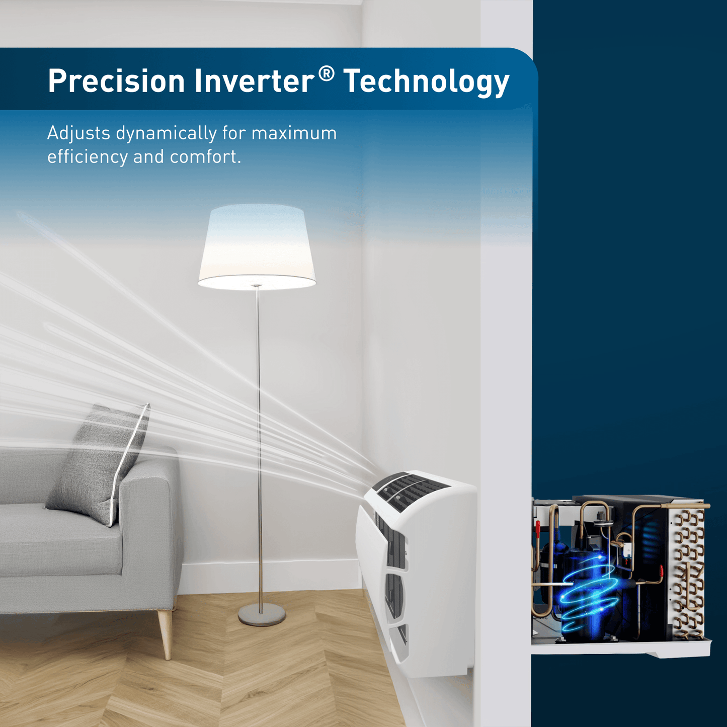 WCVT12B10A Friedrich WallMaster Inverter 12,000 BTU 115V Smart Through-the-Wall Air Conditioner - Cool Only
