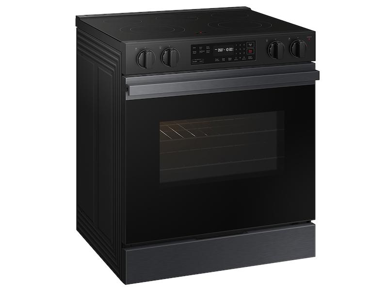 Samsung NSE6DG8100MT Bespoke 6.3 cu. ft. Smart Slide-In Electric Range with Precision Knobs in Matte Black Steel