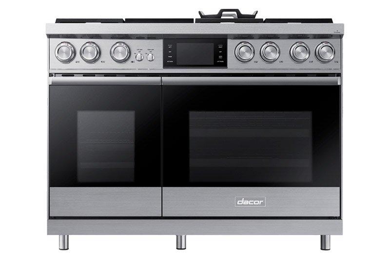 Dacor DOP48M96DHM 48" Pro Dual-Fuel Steam Range, Graphite Stainless Steel, Natural Gas/High Altitude