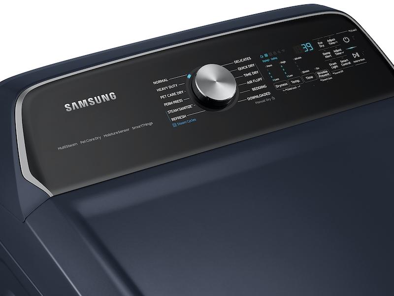 Samsung DVE54CG7150DA3 7.4 cu. ft. Smart Electric Dryer with Pet Care Dry and Steam Sanitize+ in Brushed Navy