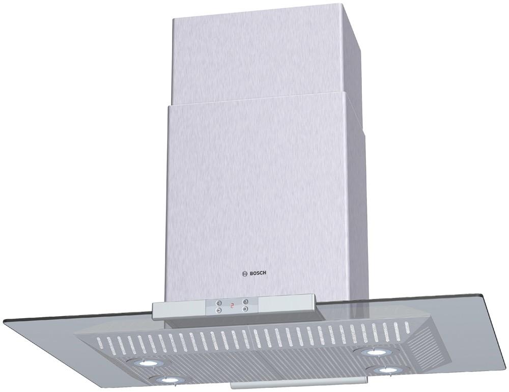 Bosch D1E165RUC 40" Island Chimney Hood Island - Glass Canopy