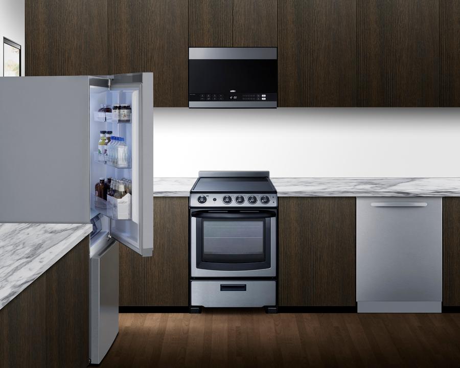 Summit FFBF173SS 30" Wide Bottom-mount Refrigerator-freezer, Counter Depth