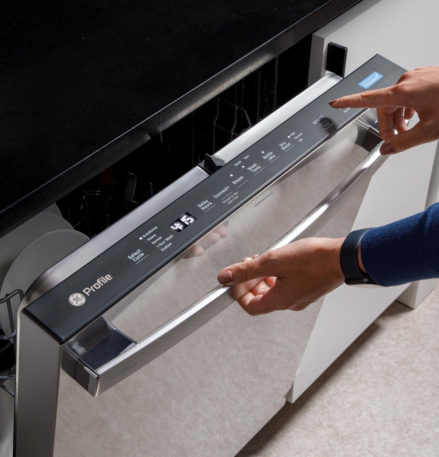 PDT715SYVFS GE Profile™ ENERGY STAR® Fingerprint Resistant Top Control Stainless Interior Dishwasher with Microban™ Antimicrobial Technology
