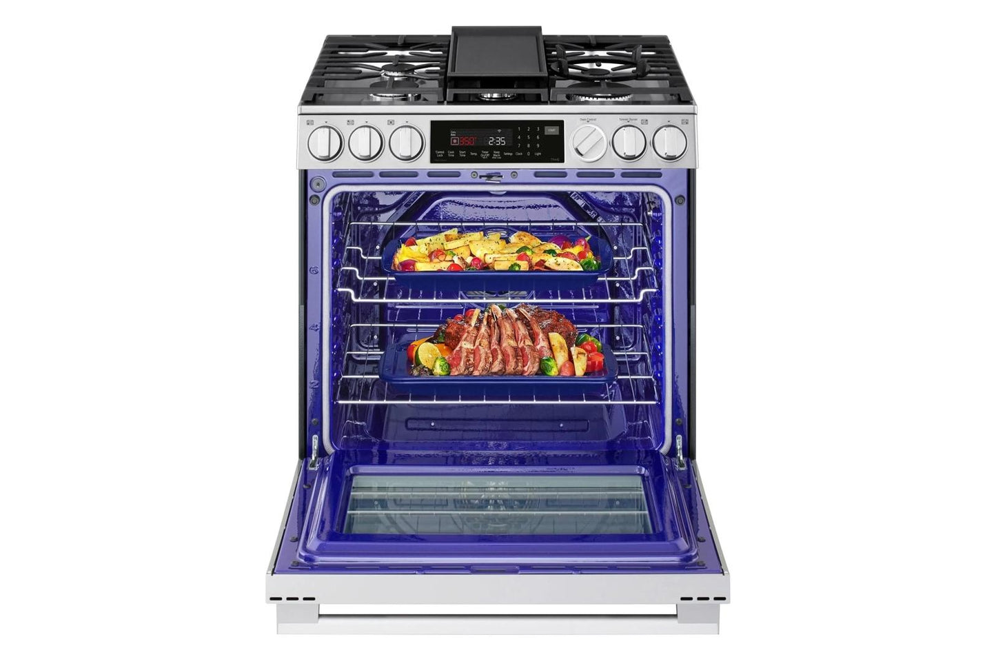 Lg LSGL6337X 6.3 cu ft. Smart Gas Slide-In Range with InstaView®, ProBake Convection®, and Air Fry