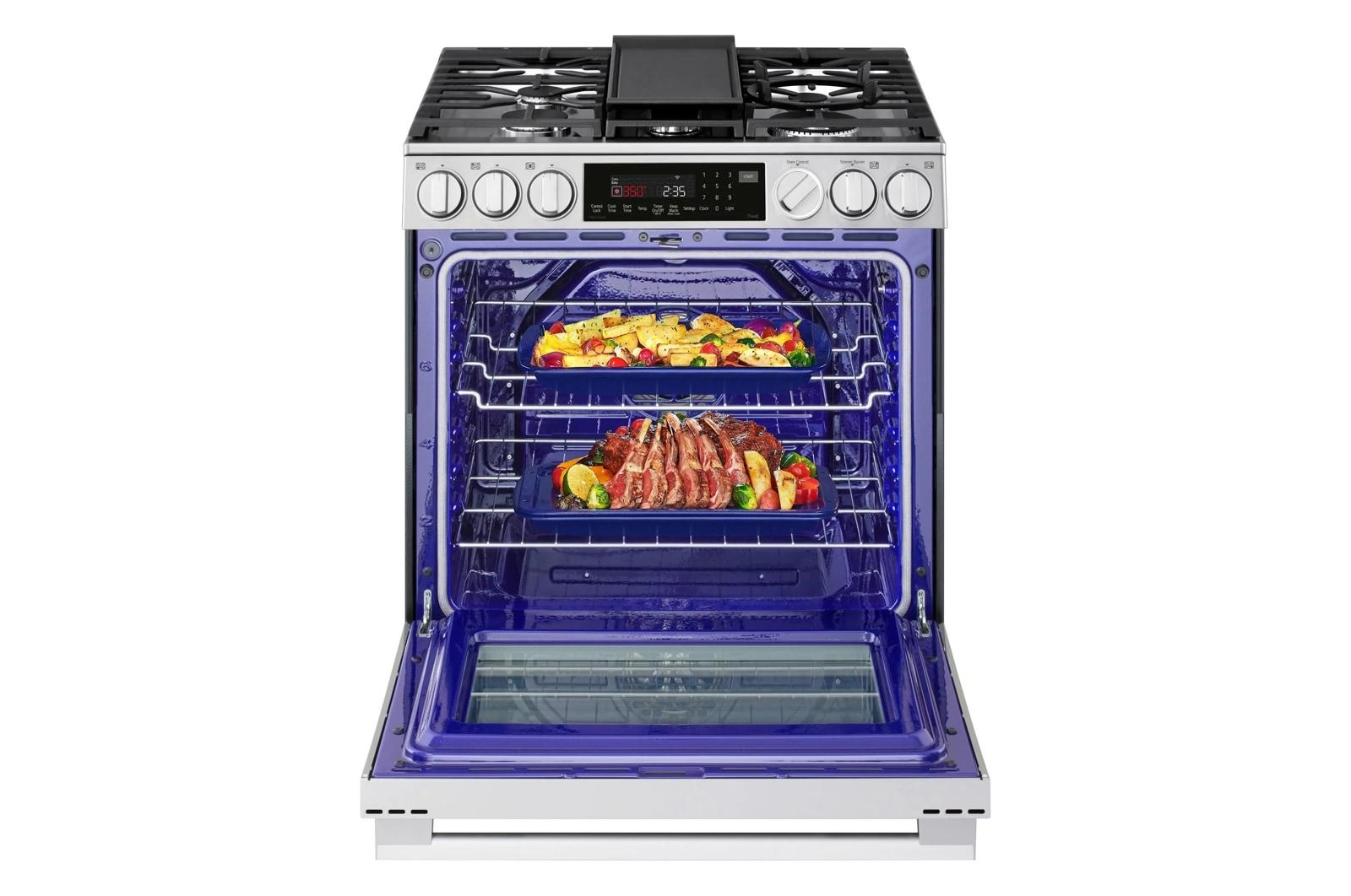 Lg LSGL6337X 6.3 cu ft. Smart Gas Slide-In Range with InstaView®, ProBake Convection®, and Air Fry