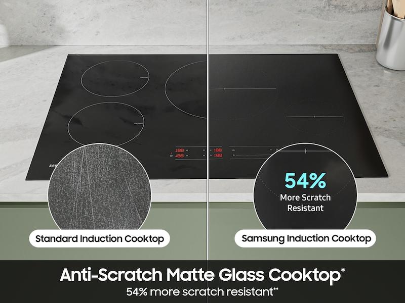 Samsung CC70F30S2D 30" Induction Cooktop with Anti-Scratch Matte Glass and Sync Burners in Black