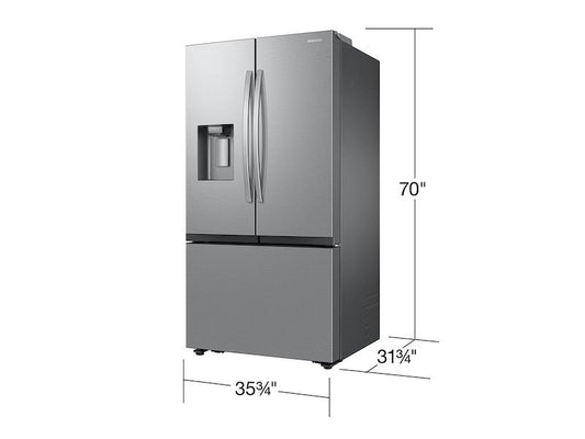 Samsung RF27CG5400SRAA 26 cu. ft. Mega Capacity Counter Depth 3-Door French Door Refrigerator with Four Types of Ice in Stainless Steel