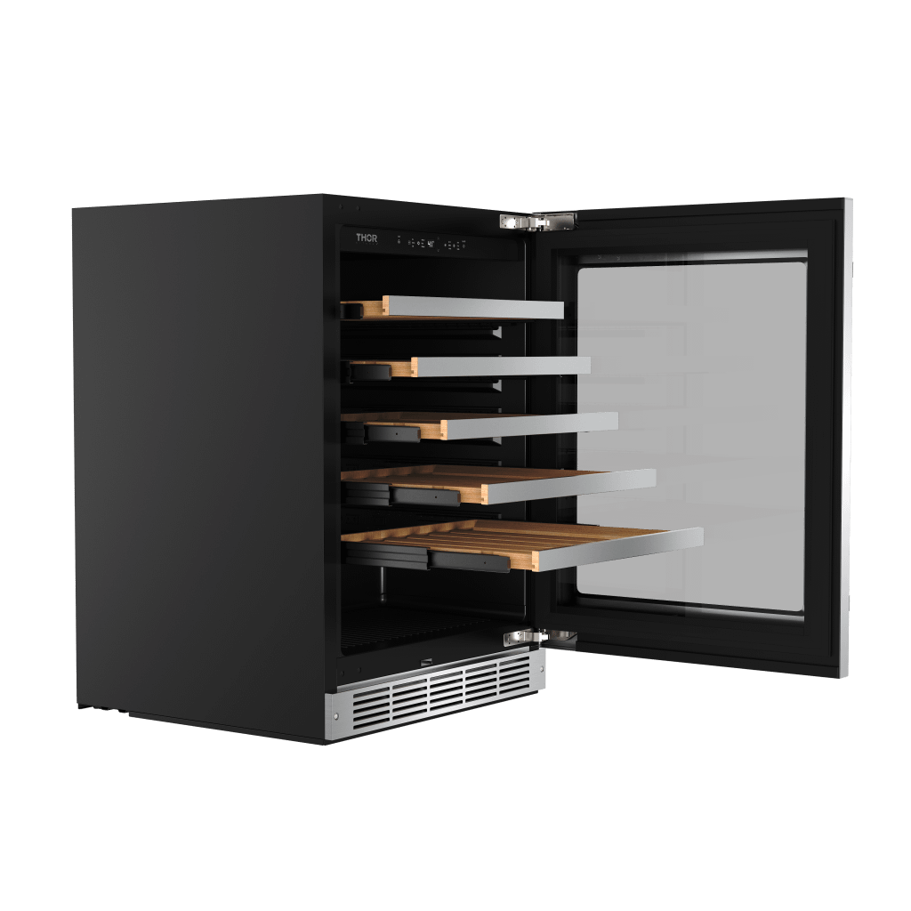 TWC24US Thor Kitchen 24-inch Single Zone Wine Cooler, 46 Wine Bottle Capacity - Model Twc24us