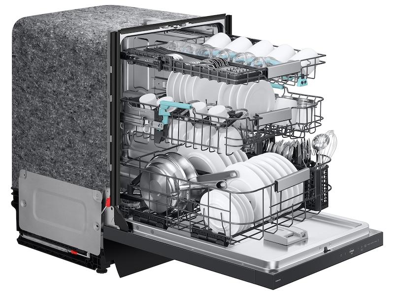 Samsung DW90F89T0UMT 38 dBA Bespoke Smart Dishwasher with 3rd Rack Washing System in Fingerprint Resistant Matte Black Steel