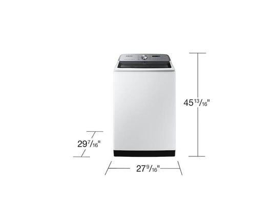 Samsung WA54CG7105AWUS 5.4 cu. ft. Extra-Large Capacity Smart Top Load Washer with ActiveWave™ Agitator and Super Speed Wash in White