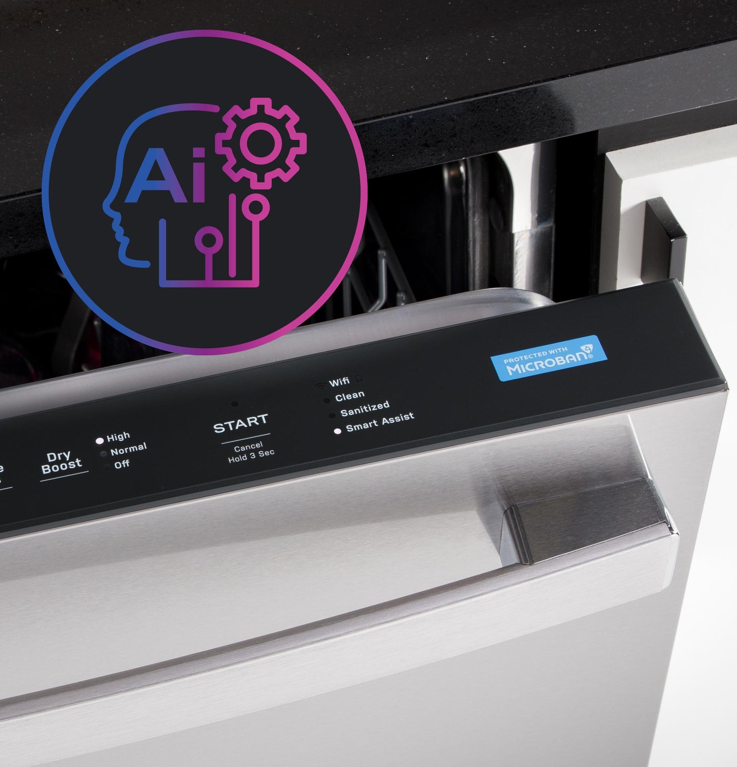 PDT715SYVFS GE Profile™ ENERGY STAR® Fingerprint Resistant Top Control Stainless Interior Dishwasher with Microban™ Antimicrobial Technology