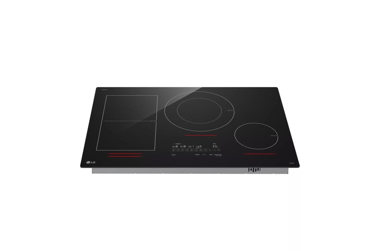 Lg CBIH3017BE 30" Induction Cooktop, 4 Elements, White Backlit, Red Bar, Bridge, ThinQ®