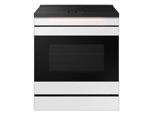 Samsung NSI6DB990012 Bespoke 6.3 cu. ft. AI Slide-In Induction Range with AI Hub™ & Smart Oven Camera in White Glass