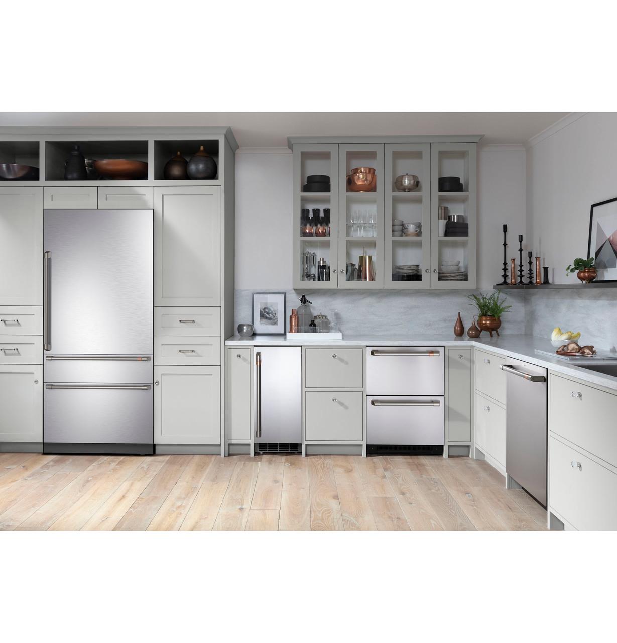 Cafe Caf(eback)™ 36" Integrated Bottom-Freezer Refrigerator