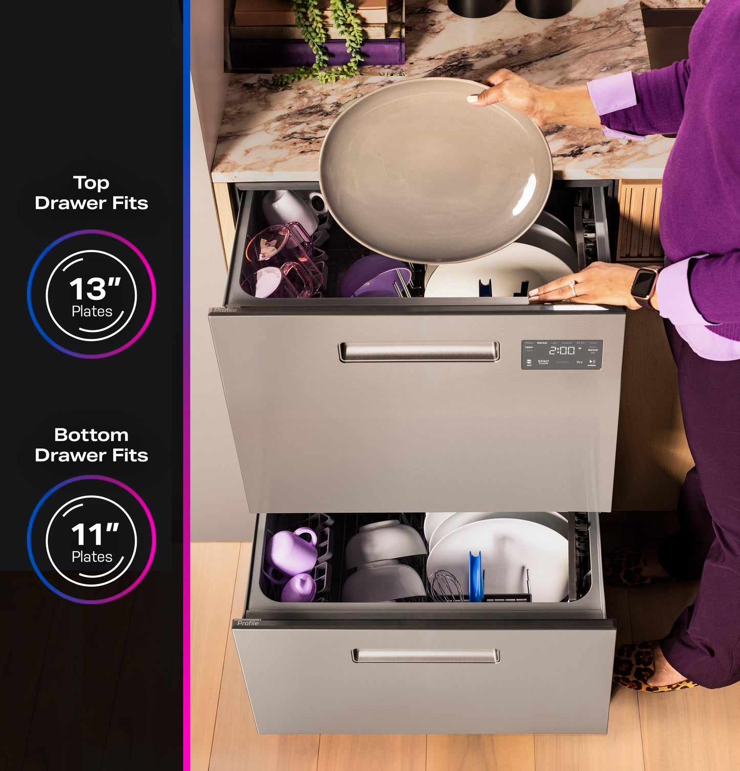 PDD415PYYFS GE Profile™ Dishwasher Double Drawer