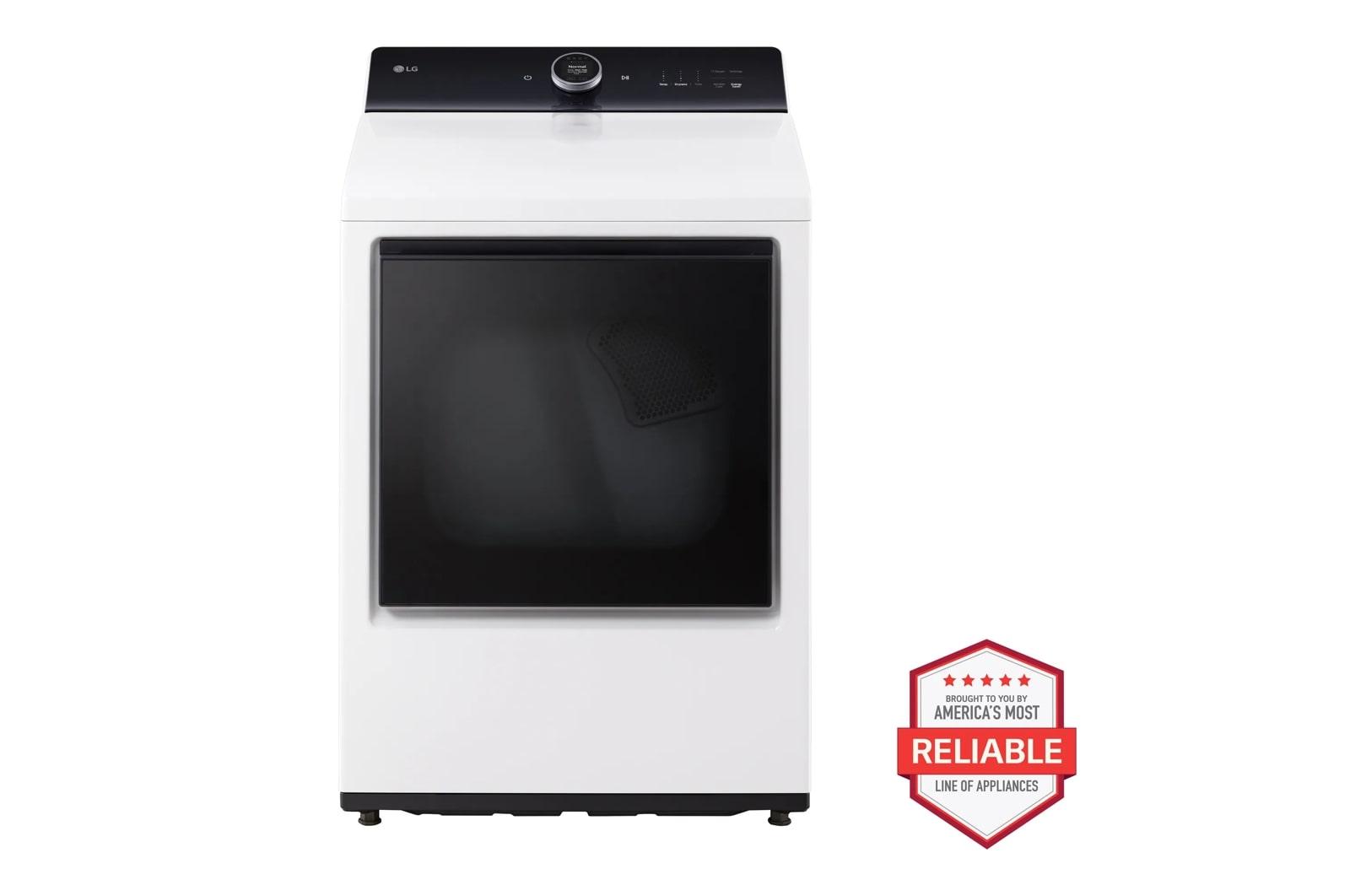 Lg DLGX8601WE 7.3 cu.ft. Ultra Large High Efficiency Gas TurboSteam™ LG EasyLoad™ Door, Wi-Fi Connectivity, White