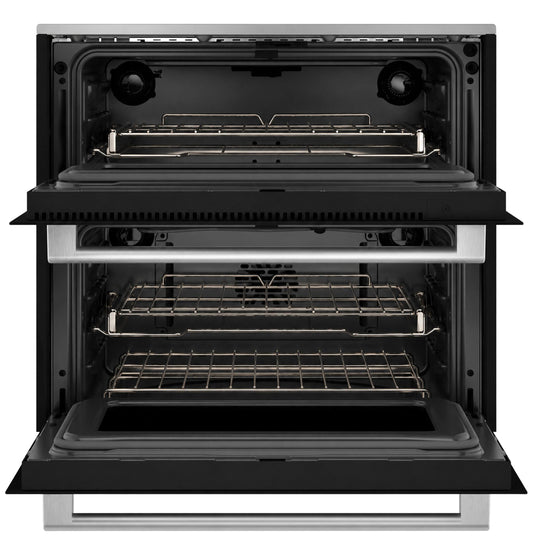 Cafe CTS92DM2ZS5 CAF(EBACK)™ 30" Duo Smart Single Wall Oven in Platinum Glass