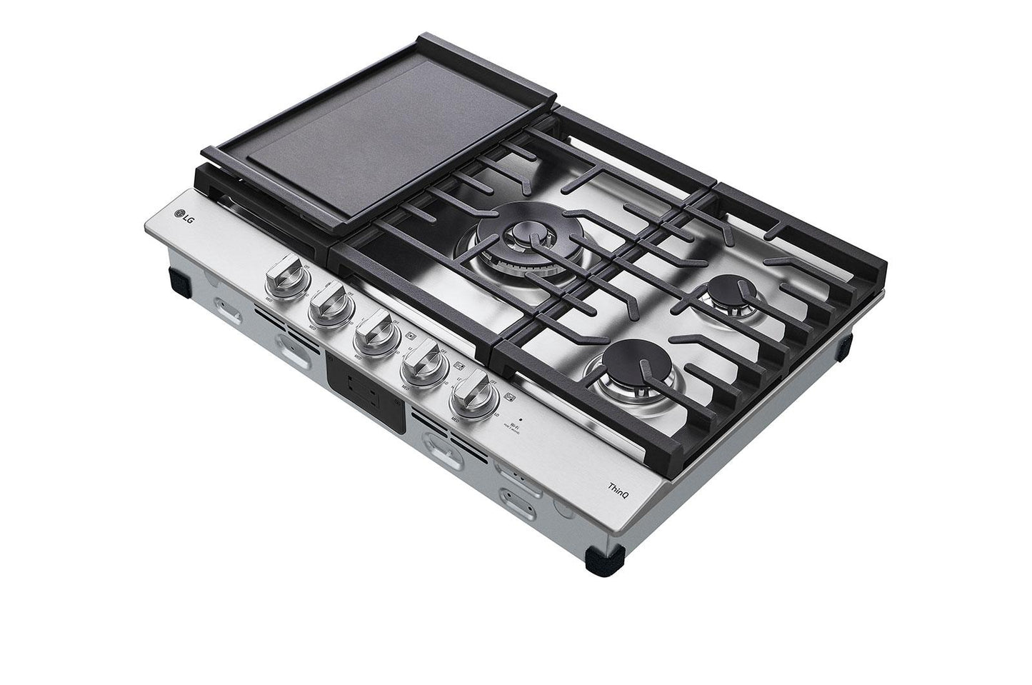 Lg CBGJ3027S 30 Inch Smart Gas Cooktop with UltraHeat™ 22K BTU Dual Burner and LED Knobs