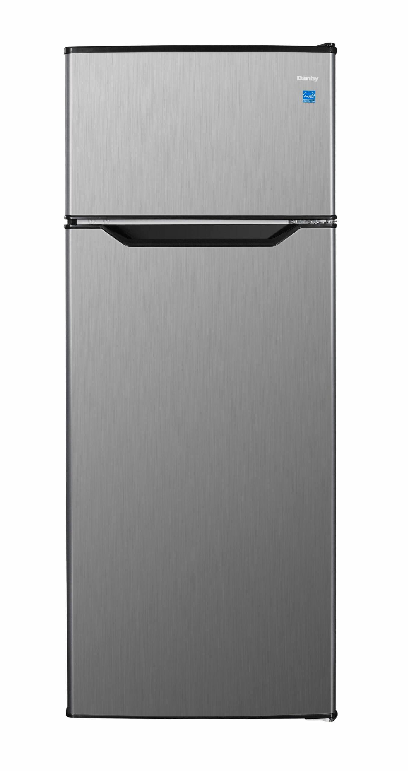 Danby 7.4 cu. ft. Apartment Size Fridge Top Mount in Stainless Steel