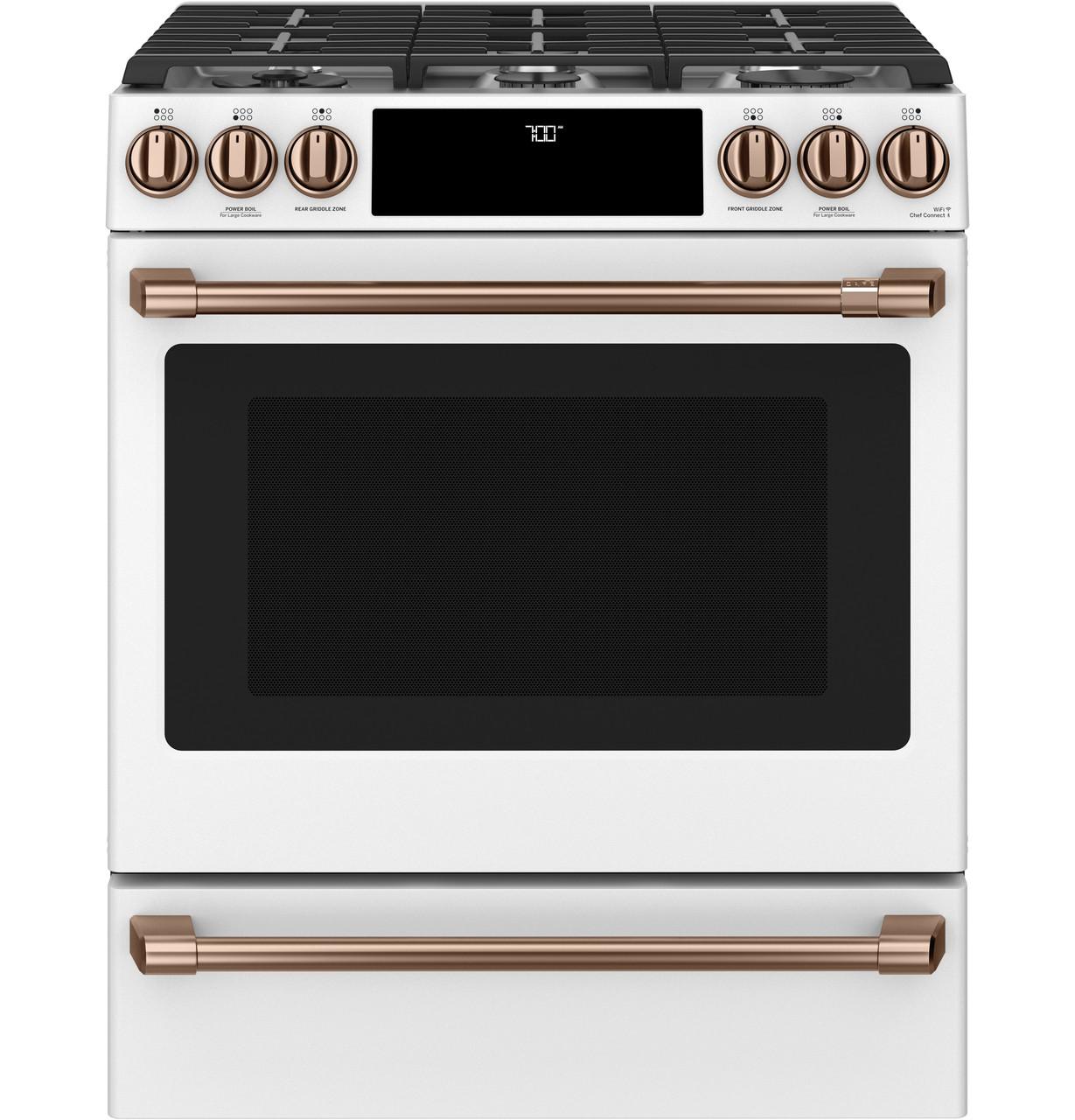 Cafe CXFCGHKPMCU CAF(EBACK)™ Front Control Gas Knobs and Handles - Brushed Copper