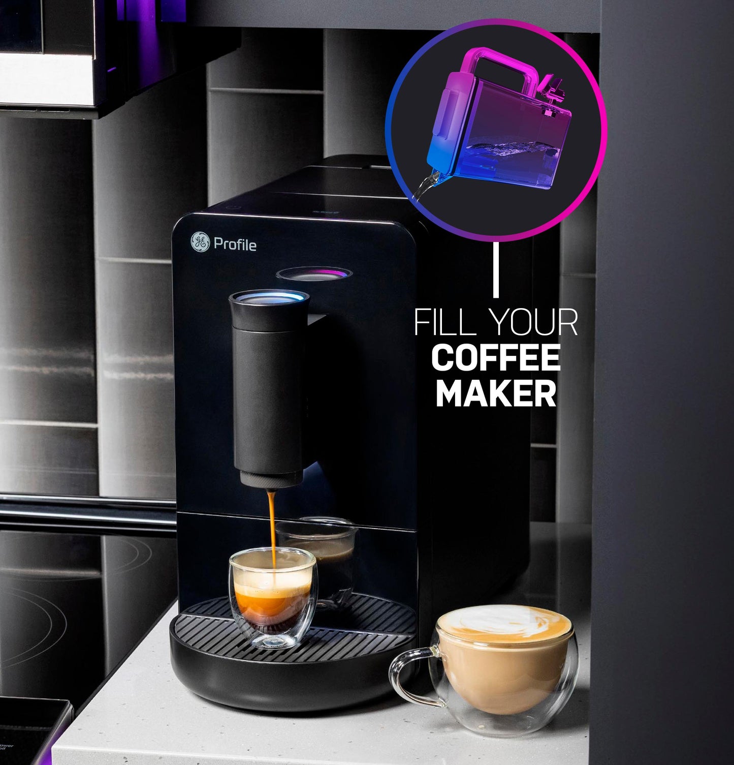 PAE28BYTFS GE Profile™ ENERGY STAR® 28.3 Cu. Ft. Quad-Door Refrigerator with Dual-Dispense AutoFill Pitcher