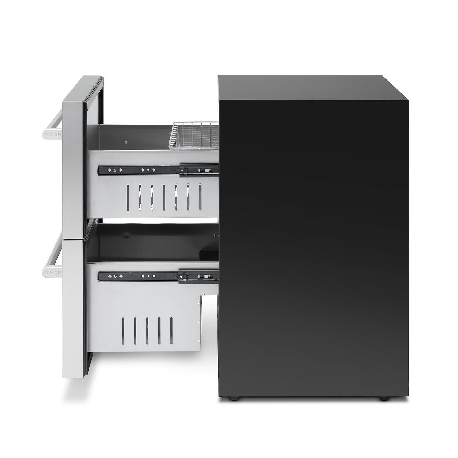 Thor Kitchen 24 Inch Indoor Outdoor Refrigerator Drawer In Stainless Steel
