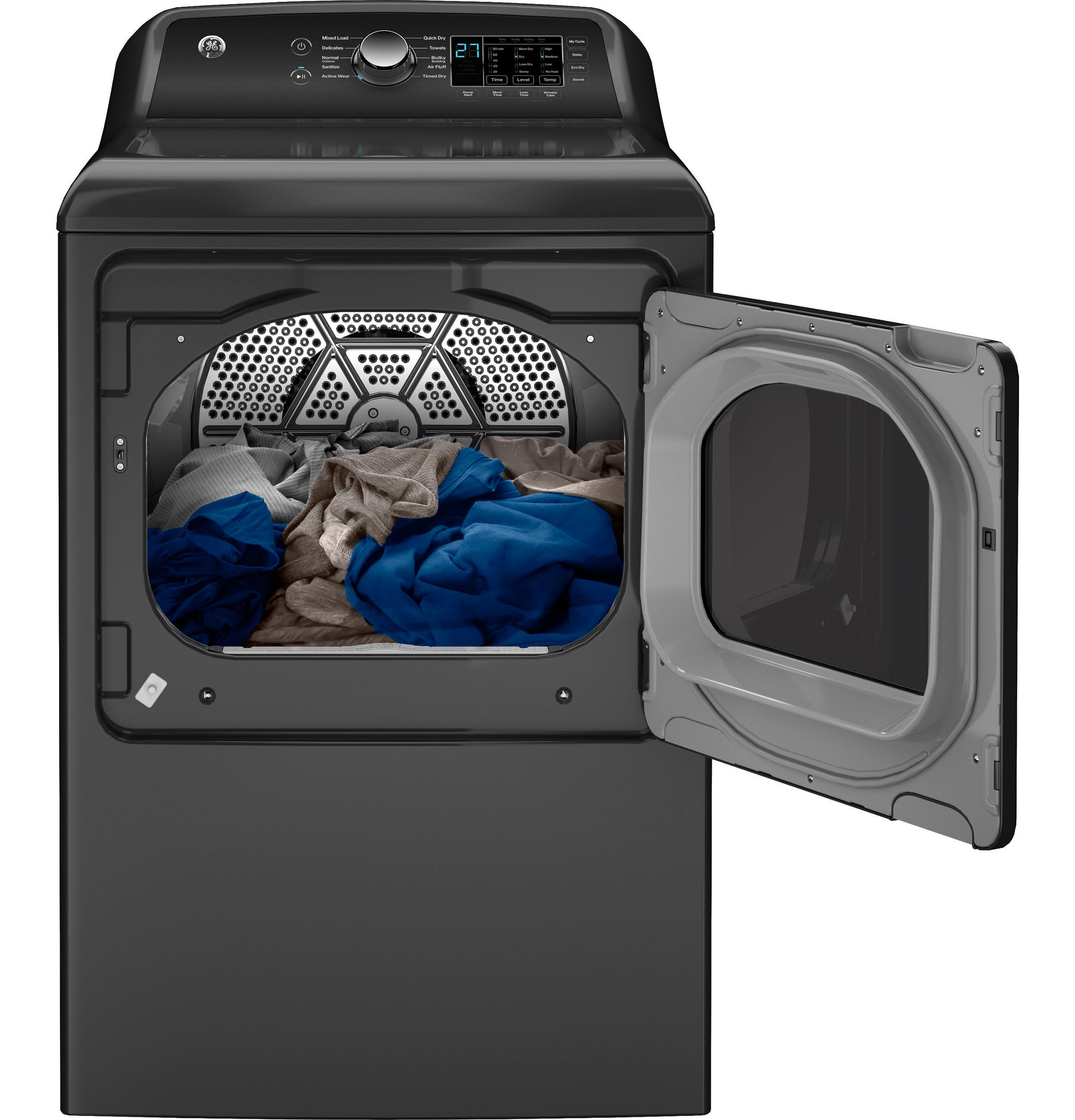 GTD58EBPVDG GE® 7.4 cu. ft. Capacity Electric Dryer with Up To 120 ft. Venting and Sensor Dry