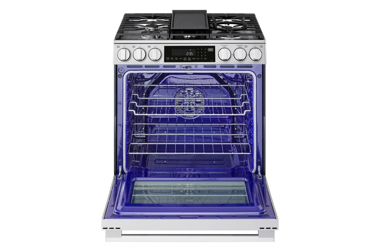 Lg LSGL6337X 6.3 cu ft. Smart Gas Slide-In Range with InstaView®, ProBake Convection®, and Air Fry