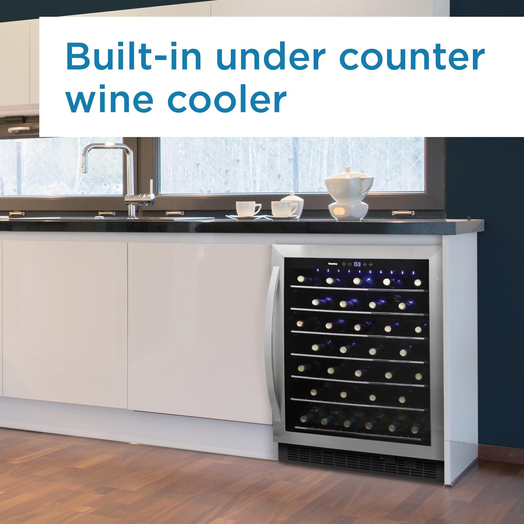 Danby 60 Bottle Built-in Wine Cooler in Stainless Steel