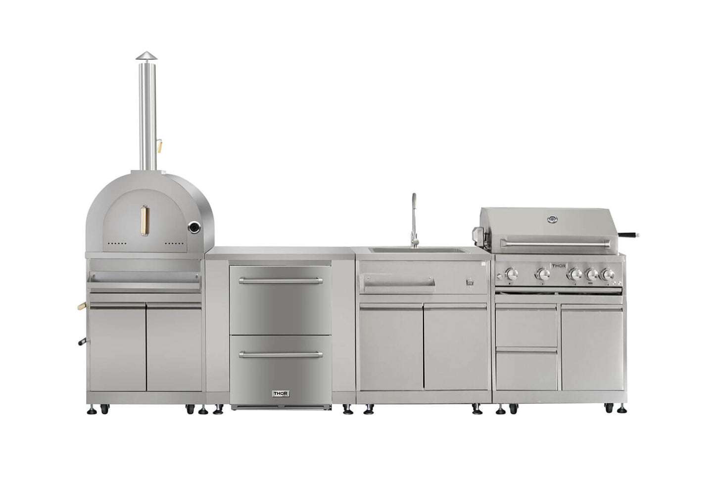 MK07SS304 Thor Kitchen Outdoor Kitchen Pizza Oven and Cabinet - Model Mk07ss304