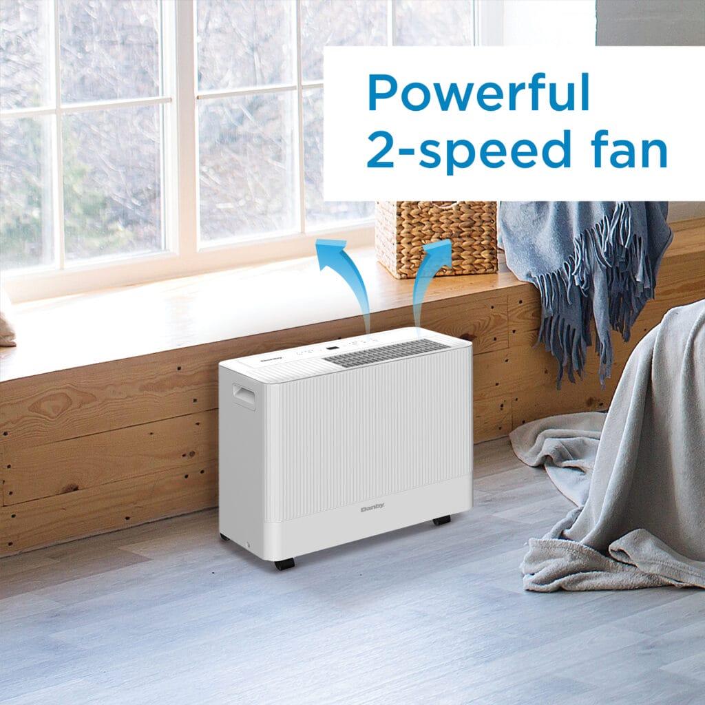 DDR050BSPWDB Danby 50-Pint Dehumidifier with Pump & Wi-Fi in White