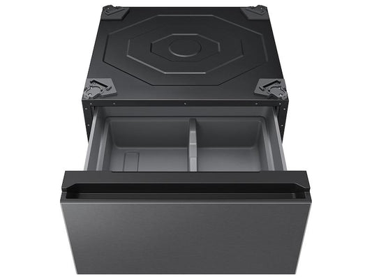Samsung WE602NS Bespoke 27" Wide Laundry Pedestal with Storage Drawer in Dark Steel