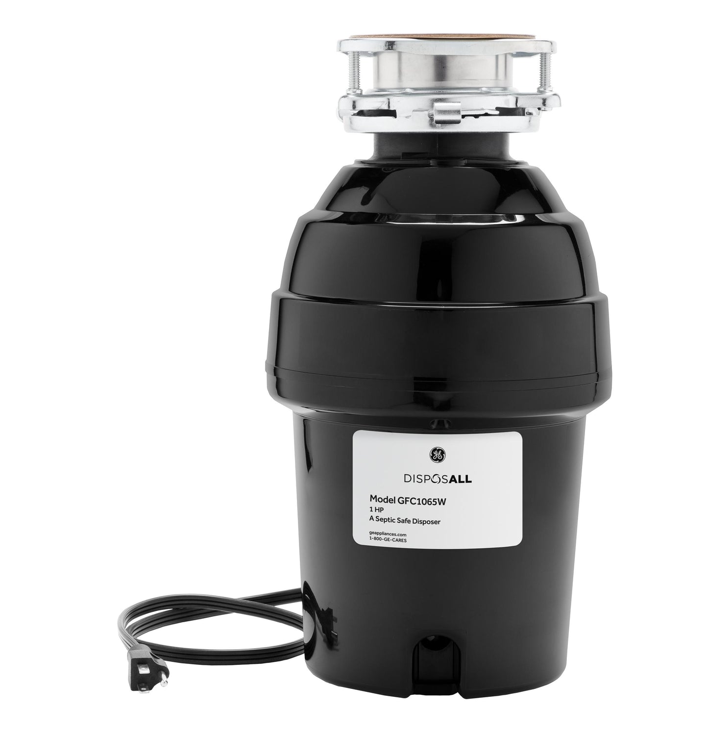 GFC1065W GE DISPOSALL® 1 HP Continuous Feed Garbage Disposer - Corded