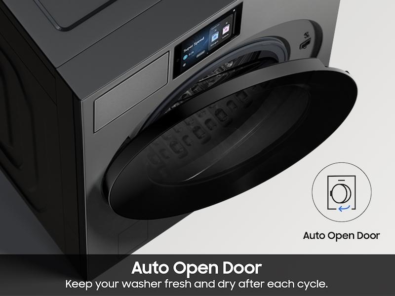Samsung WF90F53ADS 5.3 cu. ft. Bespoke AI Ultra Capacity Front Load Washer with AI Home and AI OptiWash+ in Dark Steel
