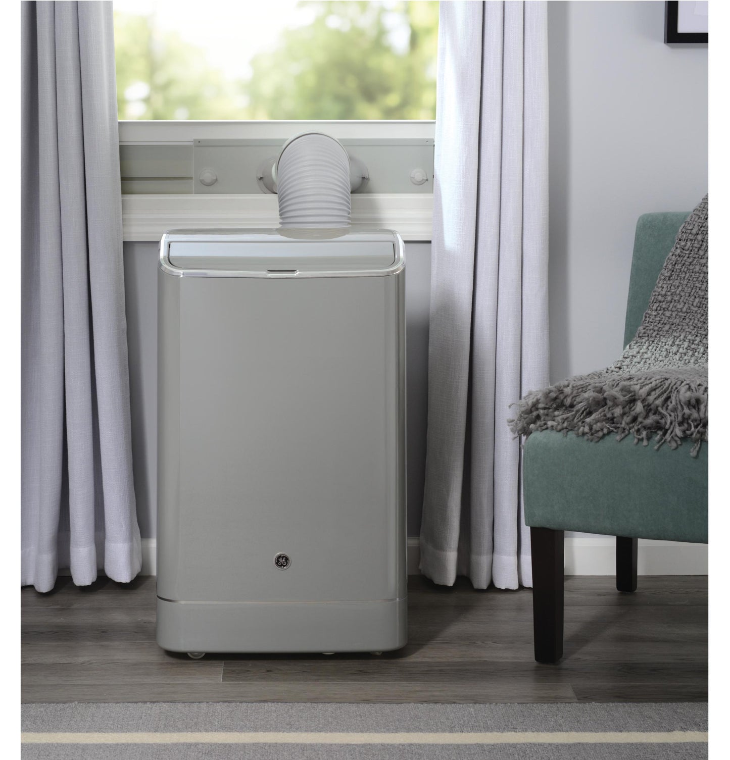 APCD10JASG GE® 10,500 BTU Portable Air Conditioner with Dehumidifier and Remote, Grey