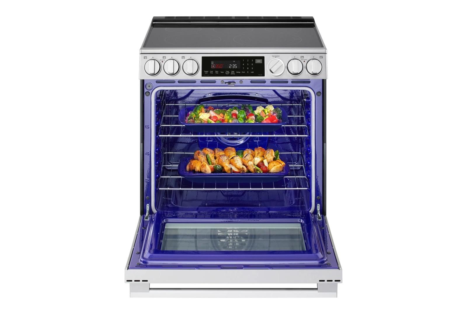 Lg LSEL6337XE 6.3 cu. ft. Smart Electric Slide-in Range with InstaView®, ProBake Convection®, and Air Fry