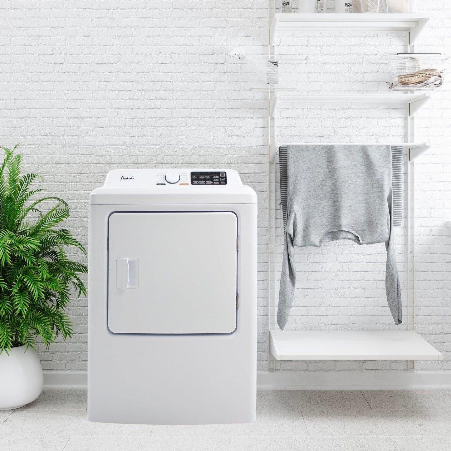 SGD70D0WG Avanti Front Load Gas Vented Clothes Dryer, 7.0 cu. ft. Capacity - White / 7.0 cu. ft.