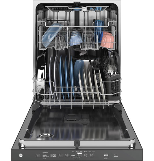 GDP670SGVWW GE® ENERGY STAR® Top Control with Stainless Steel Interior Dishwasher with Sanitize Cycle