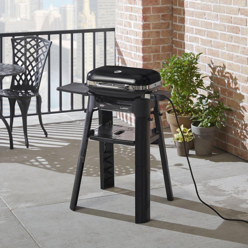 Weber 6618 Stand with Side Table - Lumin Compact Electric Grill