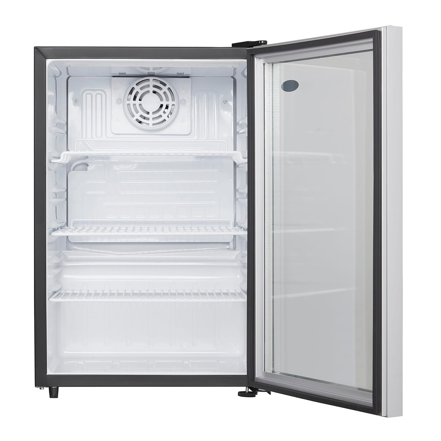 DAG026A2BDB Danby 2.6 cu. ft. Compact Glass Door Fridge in Platinum