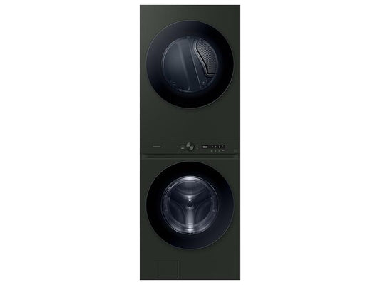 Samsung WH53DBH700EF Bespoke 5.3 cu. ft. AI Laundry Hub™ Ultra Capacity Single Unit Washer with AI OptiWash™ and 7.6 cu. ft. Electric Dryer in Satin Green