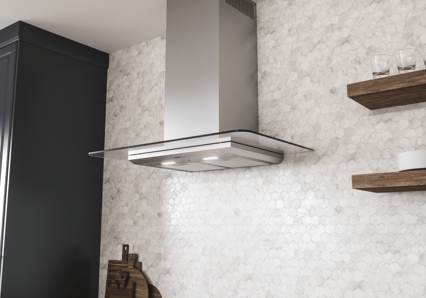 Zephyr ZVOE30BG Verona, Wall, 30in, SS+Glass, LED, ACT