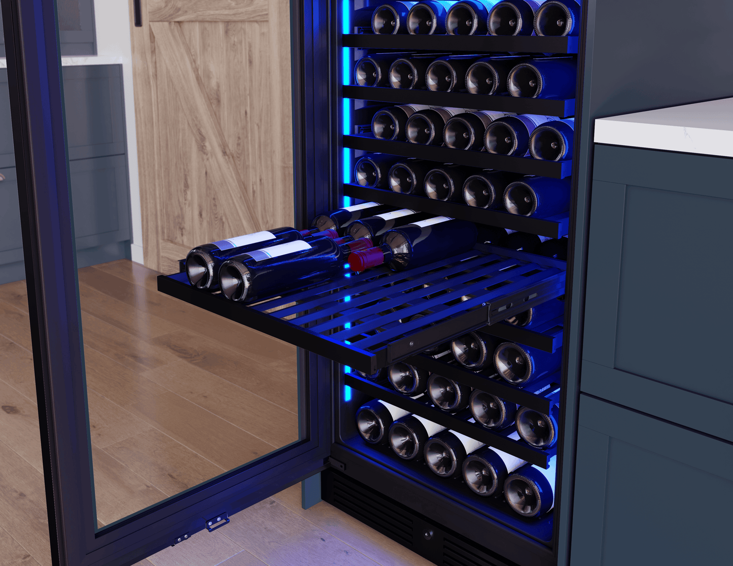 Zephyr PRW24F02CPG Presrv Wine Cooler, 24in Full Size, Panel Ready+Glass, Reversible Door, 2 Zone