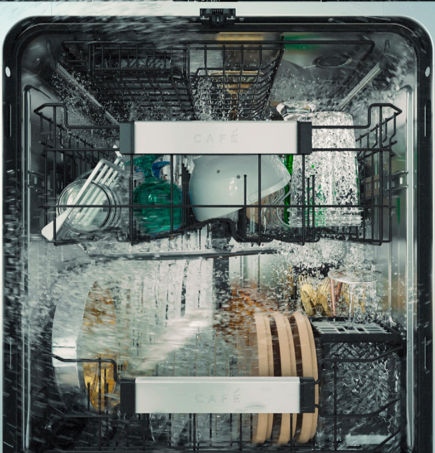 Cafe CDT858P3VD1 CAF(EBACK)™ CustomFit ENERGY STAR Stainless Interior Smart Dishwasher with Ultra Wash Top Rack and Dual Convection Ultra Dry, 44 dBA