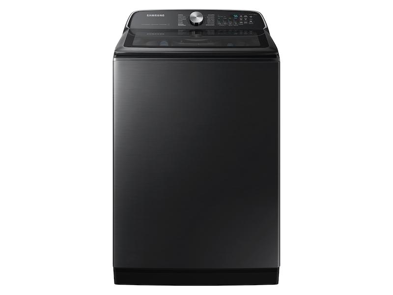 Samsung 5.4 cu. ft. Extra-Large Capacity Smart Top Load Washer with ActiveWave™ Agitator and Super Speed Wash in Brushed Black