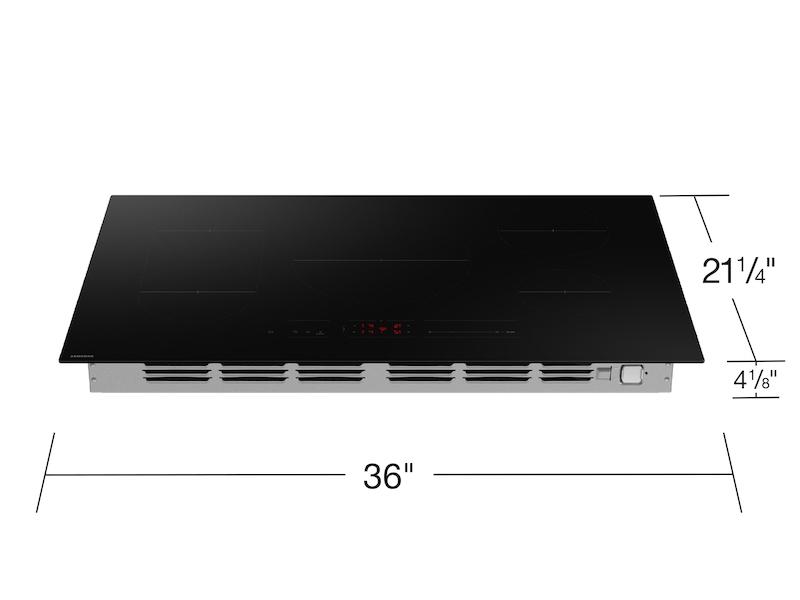 Samsung CC70F36S2D 36" Induction Cooktop with Anti-Scratch Matte Glass and Sync Burners in Black